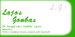 lajos gombas business card